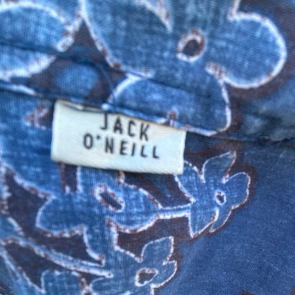 Jack O’Neill Hawaiian Shirt Mens 3XL Blue Floral Aloha Button Up Relaxed - Picture 3 of 4
